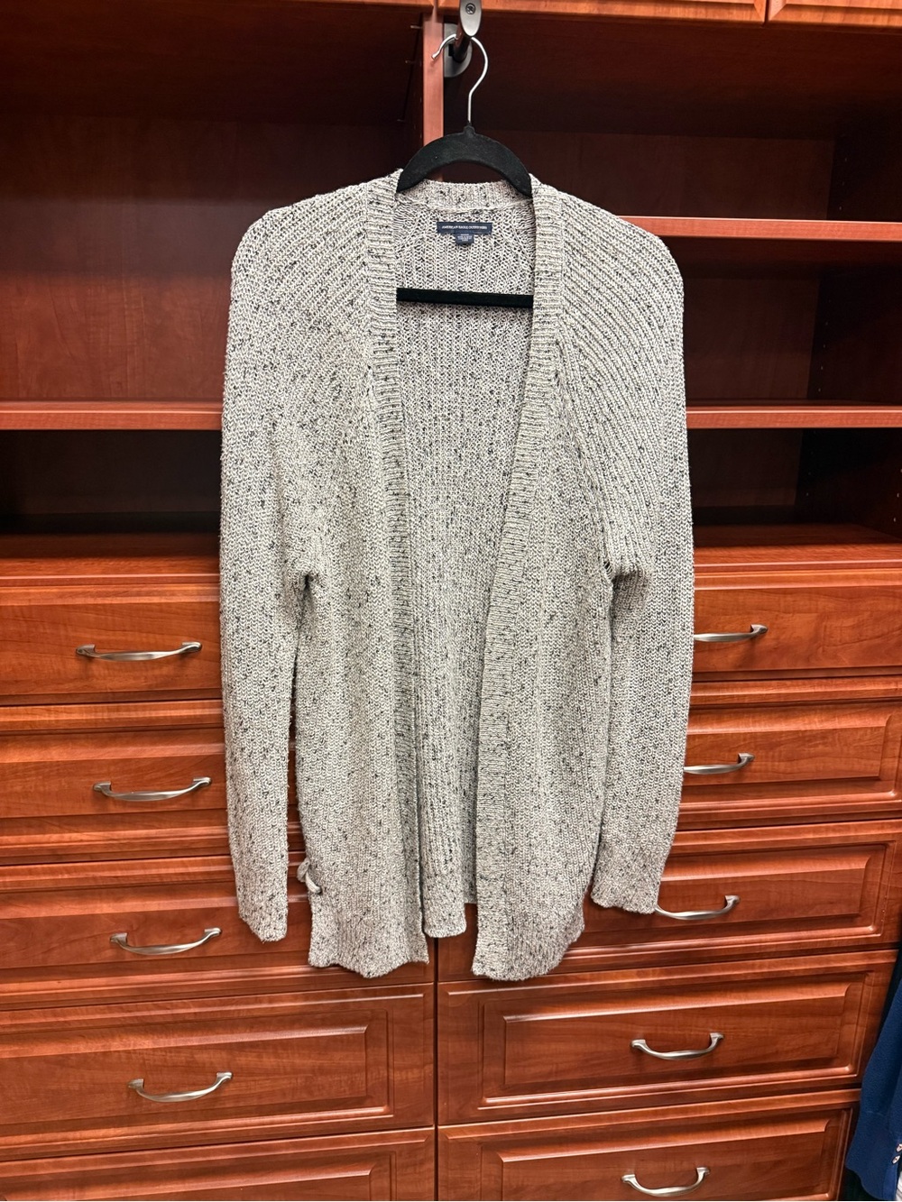 American Eagle Gray & Black Cardigan Sweater